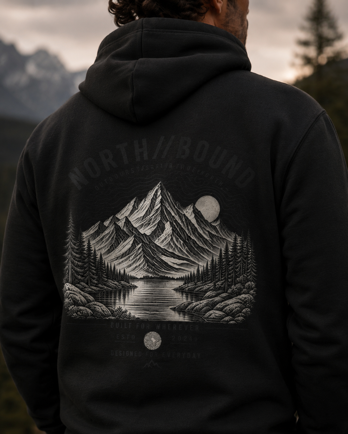 Explorer mountain graphic close-up