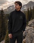 NORTH//BOUND Traverse black quarter-zip sweatshirt front view